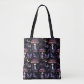Schmetterling-Pilz-Blumen-Dunkle-Hexen-Celestial Tasche (Vorderseite)