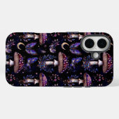 Schmetterling-Pilz-Blumen-Dunkles Hexen-Muster Case-Mate iPhone Hülle (Rückseite (Horizontal))