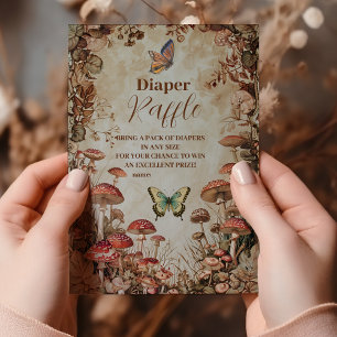 Schmetterling Pilz Wald Natur Windel Raffle Begleitkarte