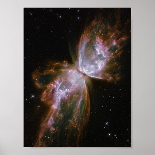 Schmetterling-Planetennebel Poster (Vorne)