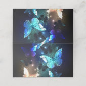 Schmetterling Platzkarte (Außenseite Aufgefaltet)