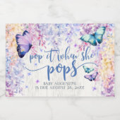 Schmetterling Pop es, wenn sie Pop Mini fesselt We Schaumweinetikett (Einzelnes Label)