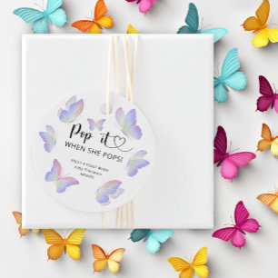 Schmetterling - Pop, wenn sie Pop duscht Geschenkanhänger