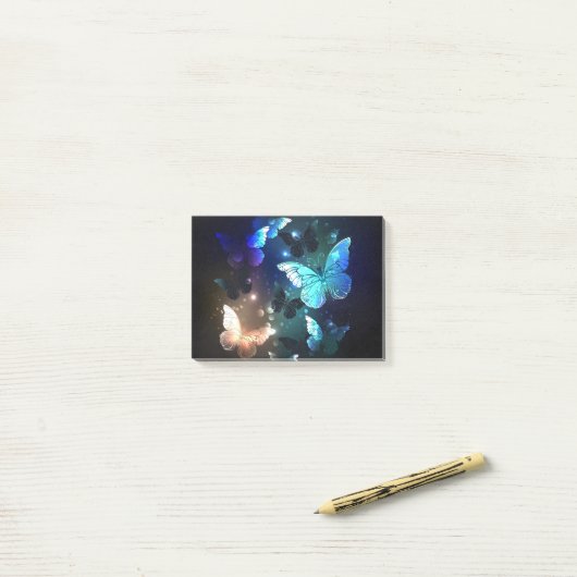 Schmetterling Post-it Klebezettel (Auf Schreibtisch)