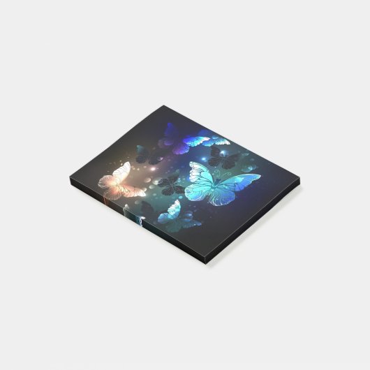 Schmetterling Post-it Klebezettel (angewinkelt)