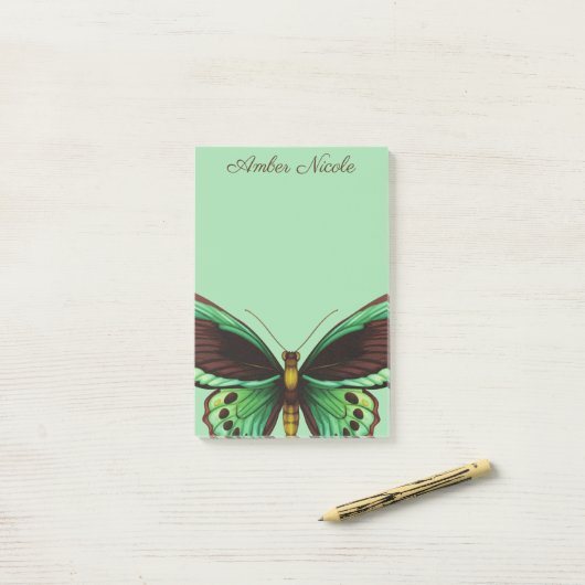 Schmetterling Post-it Klebezettel (Auf Schreibtisch)