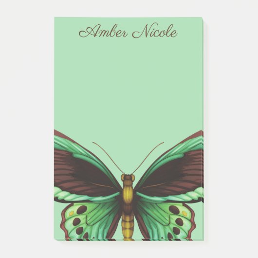 Schmetterling Post-it Klebezettel (Vorderseite)