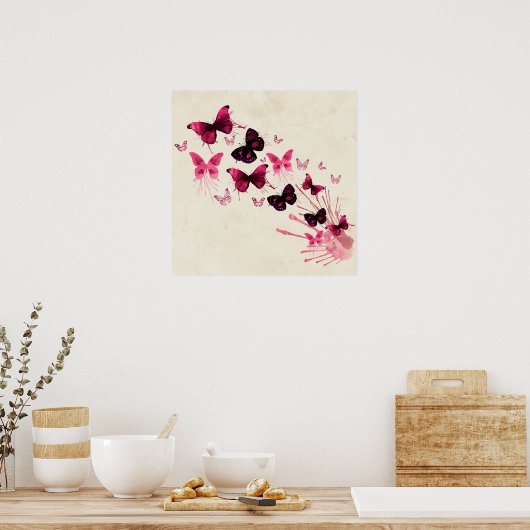 Schmetterling Poster (Küche)