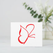 Schmetterling Postkarte (Stehend Vorderseite)