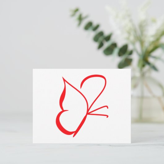 Schmetterling Postkarte (Stehend Vorderseite)