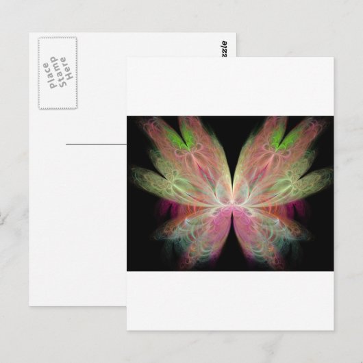 Schmetterling Postkarte (Vorne/Hinten)