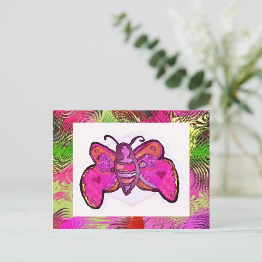 schmetterling postkarte (Stehend Vorderseite)