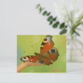 Schmetterling Postkarte (Stehend Vorderseite)
