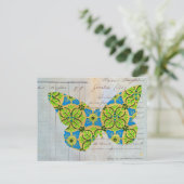 Schmetterling Postkarte (Stehend Vorderseite)