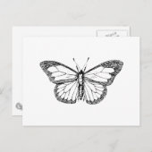 Schmetterling Postkarte (Vorne/Hinten)