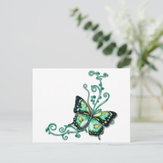 Schmetterling Postkarte (Stehend Vorderseite)