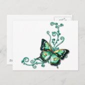 Schmetterling Postkarte (Vorne/Hinten)