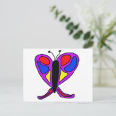 Schmetterling Postkarte (Stehend Vorderseite)