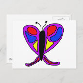 Schmetterling Postkarte (Vorne/Hinten)