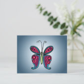 Schmetterling Postkarte (Stehend Vorderseite)