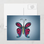 Schmetterling Postkarte (Vorne/Hinten)