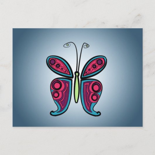 Schmetterling Postkarte (Vorderseite)