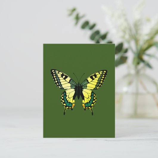 Schmetterling Postkarte (Stehend Vorderseite)