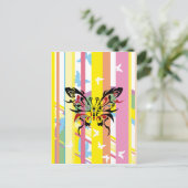 Schmetterling Postkarte (Stehend Vorderseite)
