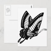 Schmetterling Postkarte (Vorne/Hinten)