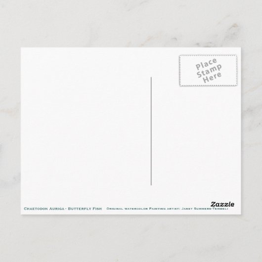 Schmetterling Postkarte (Rückseite)