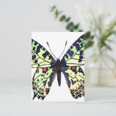 Schmetterling Postkarte (Stehend Vorderseite)