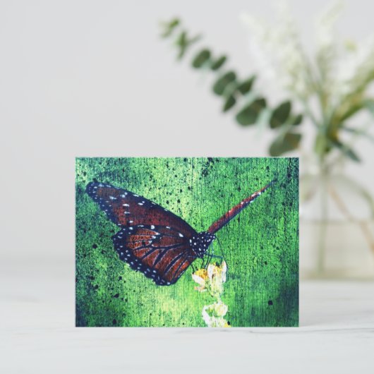 Schmetterling Postkarte (Stehend Vorderseite)