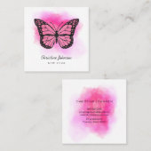 Schmetterling Quadratische Visitenkarte (Vorne/Hinten)