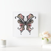 Schmetterling Quadratische Wanduhr (Zuhause)