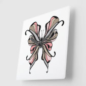 Schmetterling Quadratische Wanduhr (Winkel)