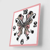 Schmetterling Quadratische Wanduhr (Winkel)