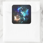 Schmetterling Quadratischer Aufkleber (Tasche)