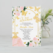 Schmetterling Quince Einladungen Blush Blumenkleid (Stehend vorne)