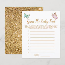 Schmetterling rät das Baby Food Dusche Spiel