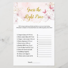 Schmetterling Raten Sie die richtigen Babyduschspi