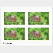 Schmetterling Rechteckiger Aufkleber (Blatt)