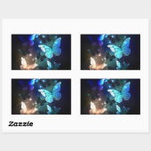 Schmetterling Rechteckiger Aufkleber (Blatt)