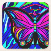 Schmetterling Rechteckiger Pappuntersetzer (Vorderseite)