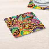 Schmetterling Rechteckiger Pappuntersetzer (angewinkelt)