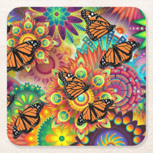 Schmetterling Rechteckiger Pappuntersetzer