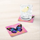 Schmetterling Rechteckiger Pappuntersetzer (Vor Ort)