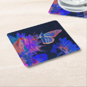 Schmetterling  rechteckiger pappuntersetzer (angewinkelt)