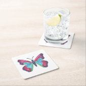 Schmetterling Rechteckiger Pappuntersetzer (Vor Ort)
