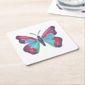 Schmetterling Rechteckiger Pappuntersetzer (angewinkelt)