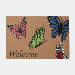 Schmetterling-Regenbogen-Doormat, Hauswärmespende, Fußmatte